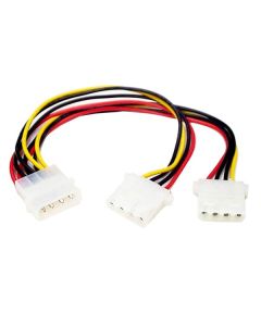 StarTech.com LP4 to 2x LP4 Power Y Splitter Cable M/F
