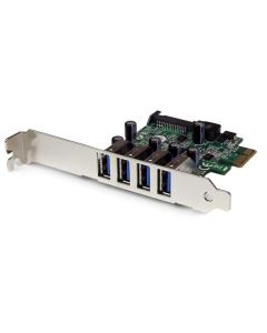 StarTech.com 4 Port PCI Express PCIe SuperSpeed USB 3.0 Controller Card Adapter with UASP - SATA Power