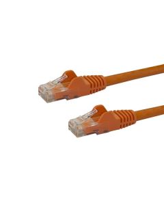 StarTech.com 50cm CAT6 Ethernet Cable - Orange CAT 6 Gigabit Ethernet Wire -650MHz 100W PoE RJ45 UTP Network/Patch Cord Snagless w/Strain Relief Fluke Tested/Wiring is UL Certified/TIA