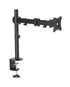 StarTech.com Desk Mount Monitor Arm for up to 34" (8 kg) VESA Compatible Displays - Articulating Pole Mount Single Monitor Arm - Ergonomic Height Adjustable Monitor Mount - Desk Clamp/Grommet