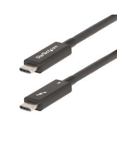 StarTech.com 6ft (2m) Active Thunderbolt 4 Cable, 40Gbps, 100W Power Delivery, 4K/8K Video, Intel-Certified Thunderbolt Cable - Compatible w/ USB4/Thunderbolt 4/ USB 3.2/ USB Type-C/DisplayPort/Thunderbolt 3
