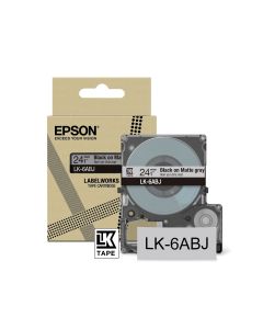 Epson Matte Tape – Grey/Black 24mm(8m) – LK-6ABJ