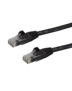StarTech.com 1.5m CAT6 Ethernet Cable - Black CAT 6 Gigabit Ethernet Wire -650MHz 100W PoE RJ45 UTP Network/Patch Cord Snagless w/Strain Relief Fluke Tested/Wiring is UL Certified/TIA