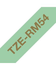 Brother TZE-RM54 label-making tape Gold on mint colour