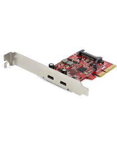 StarTech.com 2-Port USB 3.2 Gen 2 PCIe Card, USB-C 10Gbps SuperSpeed PCI Express 3.0 x4 Controller Card, USB Type-C Adapter Card, Data Only, Windows/macOS/Linux, TAA