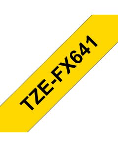 Brother TZE-FX641 label-making tape Black on yellow TZ