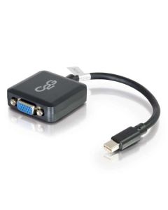 C2G 20cm Mini DisplayPort to VGA Adapter - Thunderbolt to VGA Converter M/F - Black