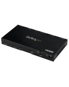 StarTech.com 2-Port HDMI Splitter (1x2) - 4K 60Hz UHD HDMI 2.0 Audio Video Splitter w/ Scaler & Audio Extractor (3.5mm/SPDIF) - Dual HDMI Splitter (1-In 2-Out) - EDID Copy - TV/Projector