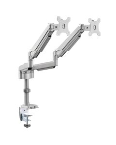 Tripp Lite DDR1732DAL Dual-Display Gas-Arm Mount for 13” to 34” Monitors - Clamp or Grommet, USB, Audio Ports