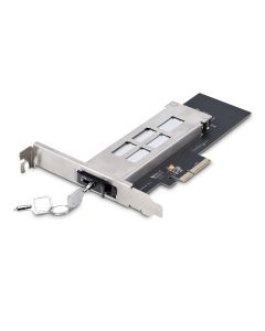 StarTech.com M.2 NVMe SSD to PCIe x4 Mobile Rack/Backplane with Removable Tray for PCI Express Expansion Slot, Tool-less Installation, PCIe 4.0/3.0 Hot-Swap Drive Bay, Key Lock - 2 Keys Included