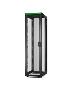 APC Easy Rack, 48U, Black, With Roof, Castors, Feet, 4 Brackets, and Bottom, No Side Panels, 2258H x 600W x 1000D mm