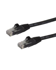 StarTech.com 10m CAT6 Ethernet Cable - Black CAT 6 Gigabit Ethernet Wire -650MHz 100W PoE RJ45 UTP Network/Patch Cord Snagless w/Strain Relief Fluke Tested/Wiring is UL Certified/TIA