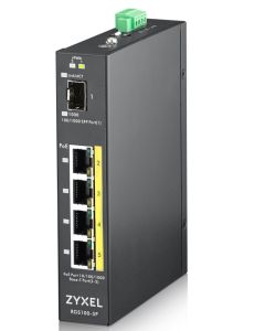 Zyxel RGS100-5P Unmanaged L2 Gigabit Ethernet (10/100/1000) Power over Ethernet (PoE) Black