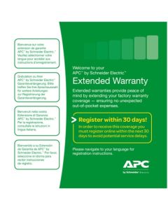 APC Renewal exteded waranty, Easy UPS SRV SRVS, level 03, 1 year