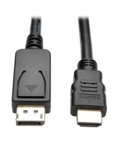 Tripp Lite P582-006-V2 DisplayPort 1.2 to HDMI Adapter Cable (DP with Latches to HDMI M/M), 4K, 6 ft. (1.8 m)