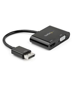 StarTech.com DisplayPort to HDMI VGA Adapter - DisplayPort 1.2 HBR2 to HDMI 2.0 (4K 60Hz) or VGA 1080p Converter Dongle - DP to HDMI or VGA Monitor Adapter - Digital Video Display Adapter
