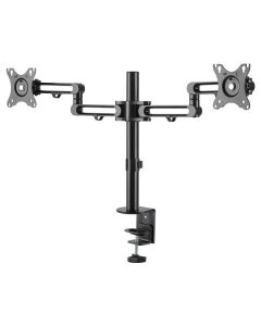 StarTech.com Desk Mount Dual Monitor Arm - Desk Clamp VESA Compatible Monitor Mount for up to 32 inch Displays - Ergonomic Articulating Monitor Arm - Height Adjustable/Tilt/Swivel/Rotating