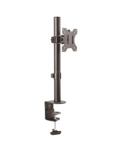 StarTech.com Single Monitor Desk Mount - Single Screen Heavy Duty Pole Mount for up to 8kg VESA Compatible Displays - Ergonomic Height Adjustable Monitor Arm Mount - Desk Clamp/Grommet