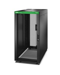 APC Easy Rack, 24U, Black, With Roof, Castors, Feet, 4 Brackets, and Side Panels, No Bottom, 1198H x 600W x 1000D mm