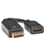 Tripp Lite P136-000 DisplayPort to HDMI Video Adapter Video Converter (M/F), HDCP, Black, 6 in. (15 cm)