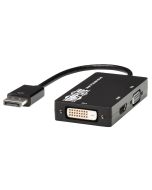 Tripp Lite P136-06N-HDV-4K DisplayPort to VGA/DVI/HDMI All-in-One Converter Adapter, DP ver 1.2, 4K 30 Hz HDMI