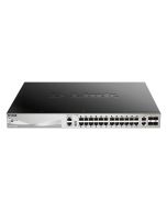 D-Link 24 x 10/100/1000BASE-T PoE ports (370W budget) Layer 3 Stackable Managed Gigabit Switch