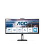 AOC V5 CU34V5CW LED display 86.4 cm (34") 3440 x 1440 pixels Wide Quad HD Black