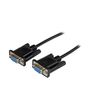 StarTech.com 2m Black DB9 RS232 Serial Null Modem Cable F/F