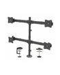 StarTech.com Desk Mount Quad Monitor Arm - Ergonomic VESA 4 Monitor Mount 2x2 up to 27" - Articulating & Height Adjustable Pole Mount - Tilt/Swivel/Rotate LCD/LED Screen - Desk Clamp/Grommet