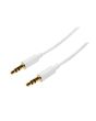 StarTech.com 2m White Slim 3.5mm Stereo Audio Cable - Male to Male