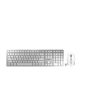 CHERRY DW 9100 SLIM keyboard Mouse included Universal RF Wireless + Bluetooth QWERTY US English Silver