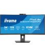 iiyama ProLite 34’’ VA UWQHD curved monitor with a built-in Windows Hello camera and microphone, USB-C Dock, LAN, KVM-Switch and 15cm height adjustable stand
