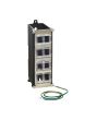 Tripp Lite N063-008-ENC 8-Port Metal DIN-Rail Mounting Keystone Patch Panel with Grounding, Black/Silver, TAA