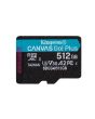 Kingston Technology 512GB microSDXC Canvas Go Plus Gen4 200R A2 U3 Single Pack w/o ADP