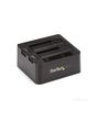StarTech.com Dual-Bay USB 3.2 Gen 2 to SATA Hard Drive Docking Station, USB 10Gbps Hard Drive Dock, External 2.5/3.5" SATA I/II/III SSD/HDD Docking Station, Hot-Swap Hard Drive Bay, Top-Loading