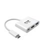 Tripp Lite U444-06N-HU-C USB-C to HDMI Adapter with USB 3.x (5Gbps) Hub Port and PD Charging, HDCP, White