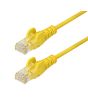 StarTech.com 5m Yellow Slim CAT6 Ethernet Cable, Snagless, 100W PoE, UTP, LSZH, 28AWG Pure Bare Copper Wire, Slim RJ45 Network Patch Cord w/Strain Reliefs, Fluke Tested