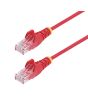 StarTech.com 7m Red Slim CAT6 Ethernet Cable, Snagless, 100W PoE, UTP, LSZH, 28AWG Pure Bare Copper Wire, Slim RJ45 Network Patch Cord w/Strain Reliefs, Fluke Tested