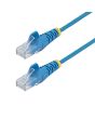 StarTech.com 5m Blue Slim CAT6 Ethernet Cable, Snagless, 100W PoE, UTP, LSZH, 28AWG Pure Bare Copper Wire, Slim RJ45 Network Patch Cord w/Strain Reliefs, Fluke Tested