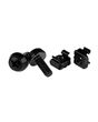 StarTech.com M6 x 12mm - Screws and Cage Nuts - 100 Pack, Black