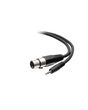 C2G 0.5m 3.5mm Male 3 Position TRS to Female XLR Cable