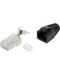 EXCEL CAT6A STP PLUG & BOOT BK
