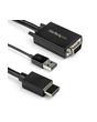 StarTech.com 2m VGA to HDMI Converter Cable with USB Audio Support & Power - Analog to Digital Video Adapter Cable to connect a VGA PC to HDMI Display - 1080p Male to Male Monitor Cable