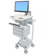 Ergotron StyleView Aluminium, Grey, White Flat panel Multimedia cart