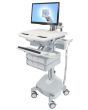 Ergotron StyleView Aluminium, Grey, White Flat panel Multimedia cart