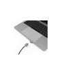 Compulocks Ledge Lock Adapter for MacBook Pro 13" M1 & M2 with Keyed Cable Lock Silver