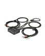 StarTech.com 2 Port HDMI KVM Switch - 4K 60Hz - Compact Dual Port UHD/Ultra HD USB Desktop KVM Switch w/Integrated 4ft Cables & Audio - Bus Powered & Remote Switching - MacBook ThinkPad
