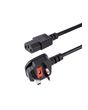 StarTech.com 10ft (3m) UK Computer Power Cable, 18AWG, BS 1363 to C13, 10A 250V, Black Replacement AC Power Cord, Kettle Lead / UK Power Cord, PC Power Supply Cable, TV/Monitor Power Cable