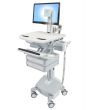 Ergotron StyleView Aluminium, Grey, White Flat panel Multimedia cart