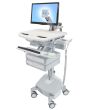 Ergotron StyleView Aluminium, Grey, White Flat panel Multimedia cart